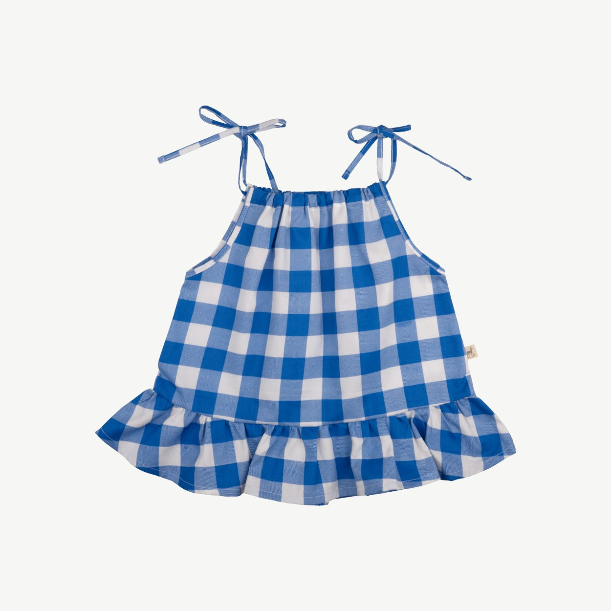 Blusa con Tirantes - Cuadros Vichy - Azul