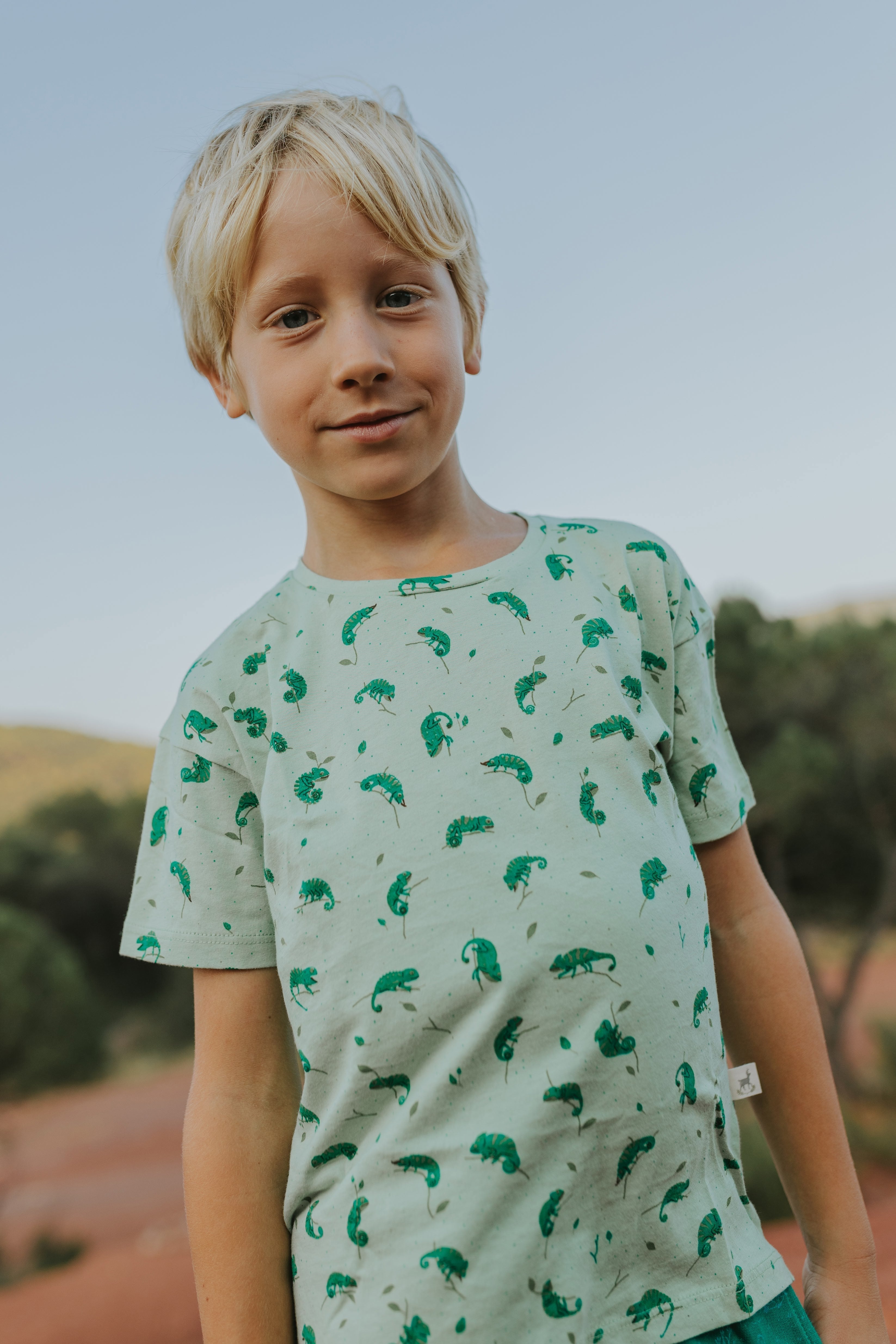 T-shirt Manga Corta - Camaleones - Verde Claro