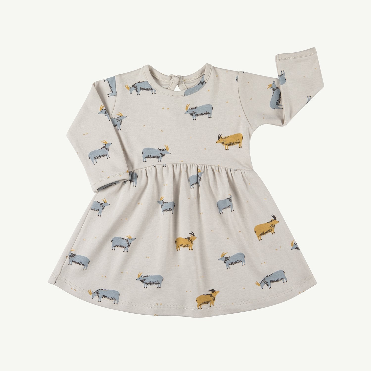 Vestido 'golden blue goat' white sand