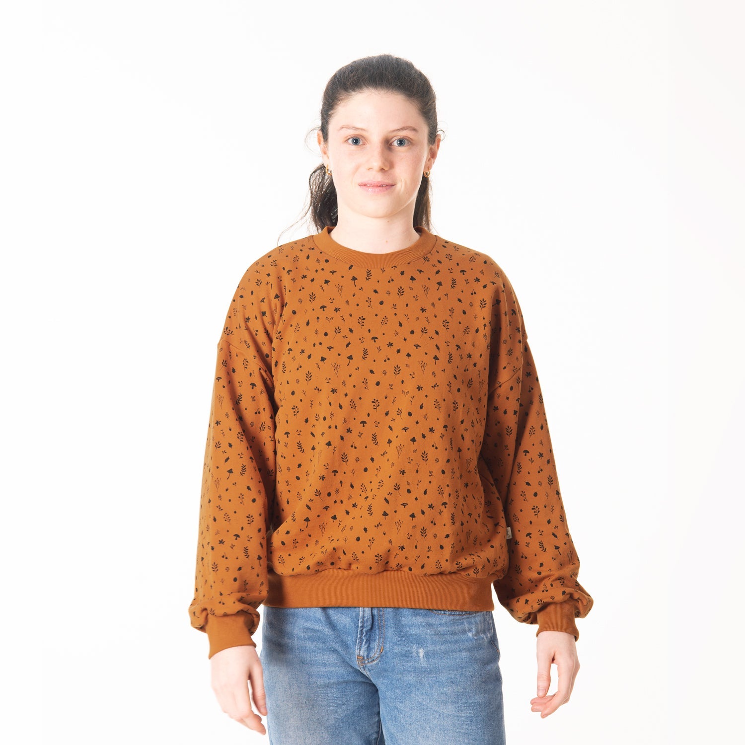 Sweatshirt 'woodland flora' sugar almond