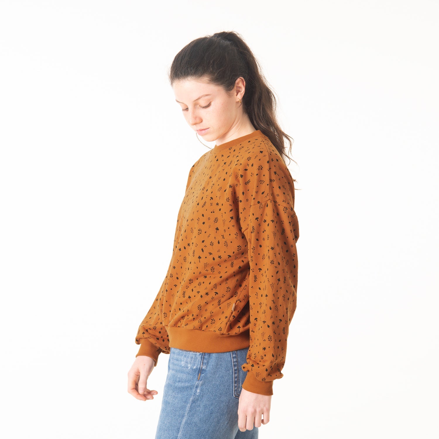 Sweatshirt 'woodland flora' sugar almond