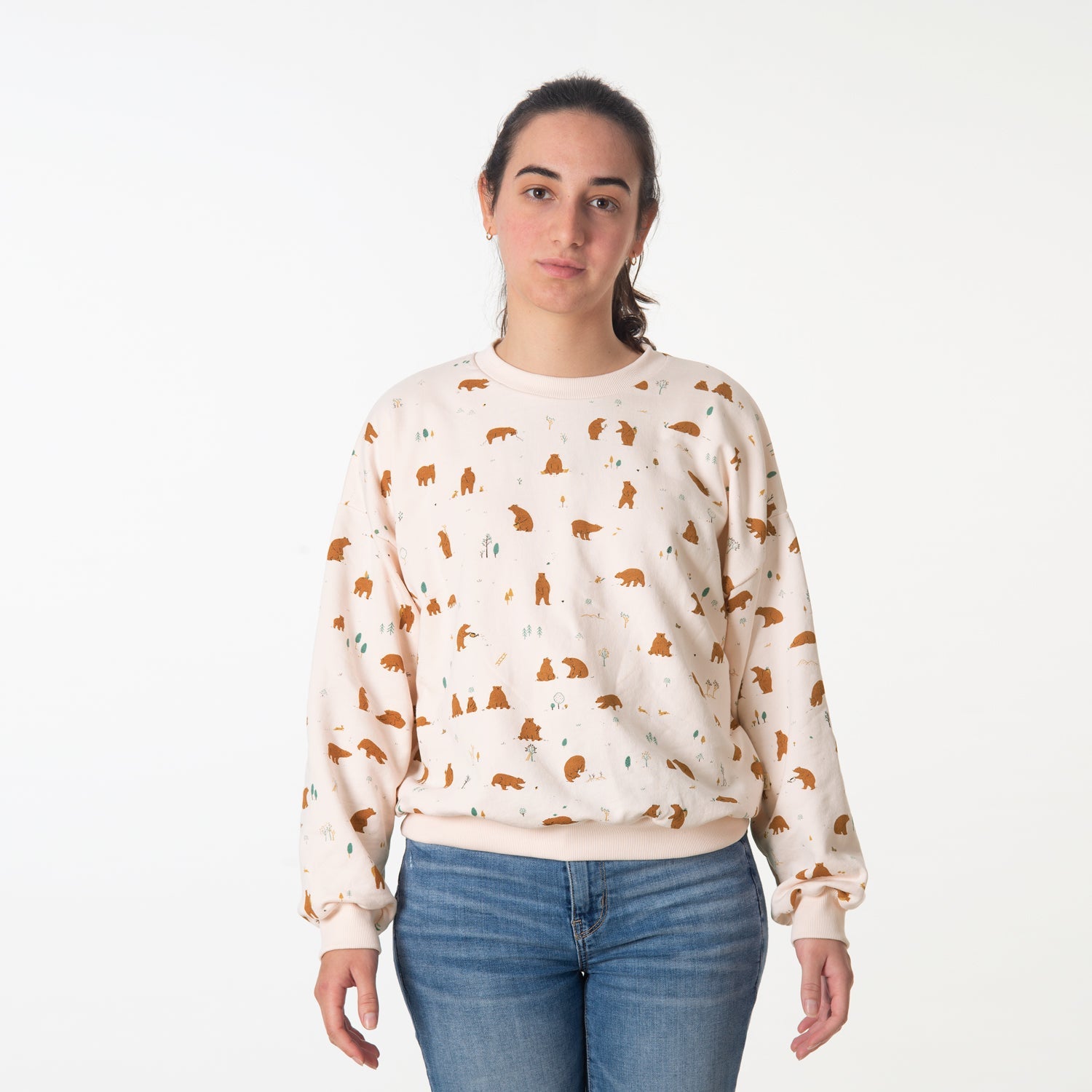 Sweatshirt 'forester bears' pearl