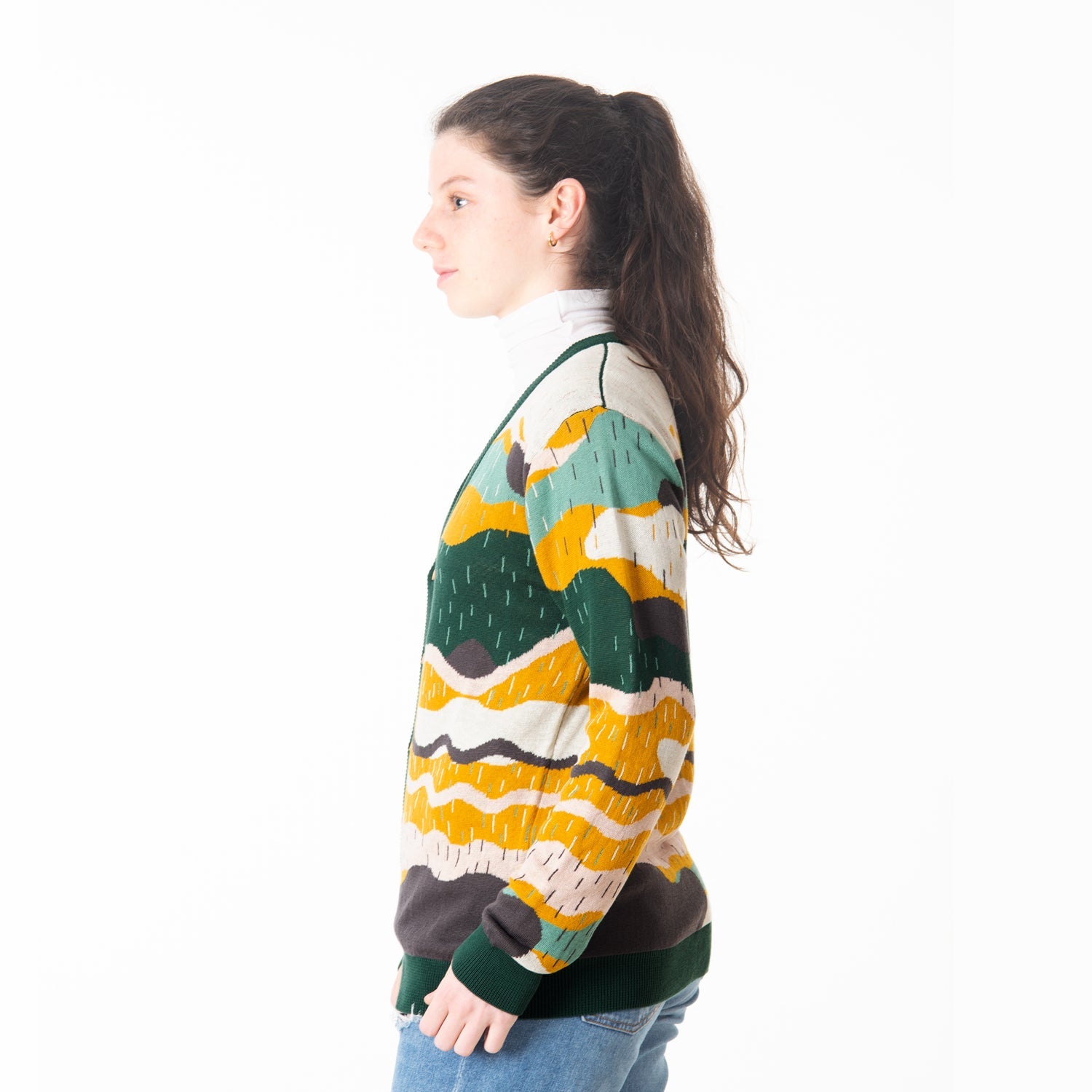 Cardigan tejido 'redwoods' forest green