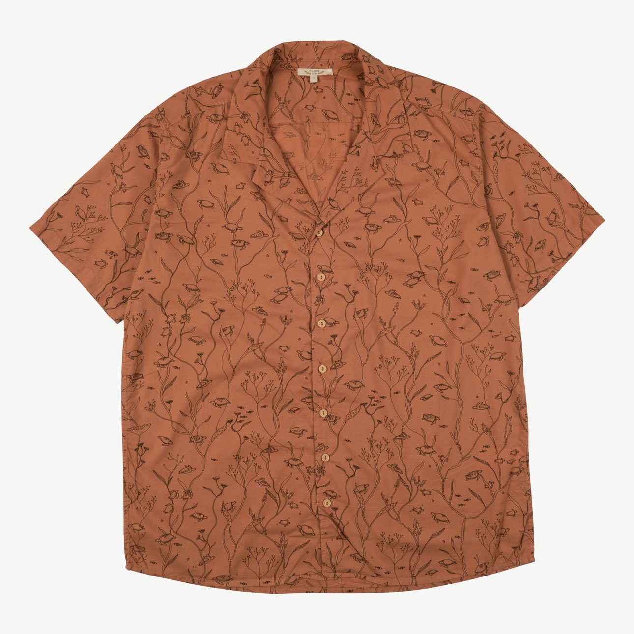 Camisa 'sea turtles' mocha mousse