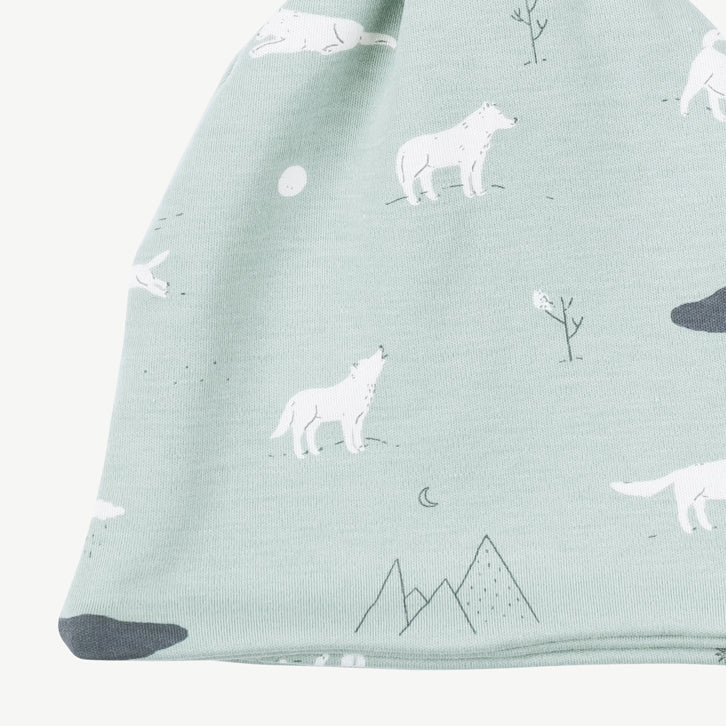 Gorro 'guardian wolves' gray mist