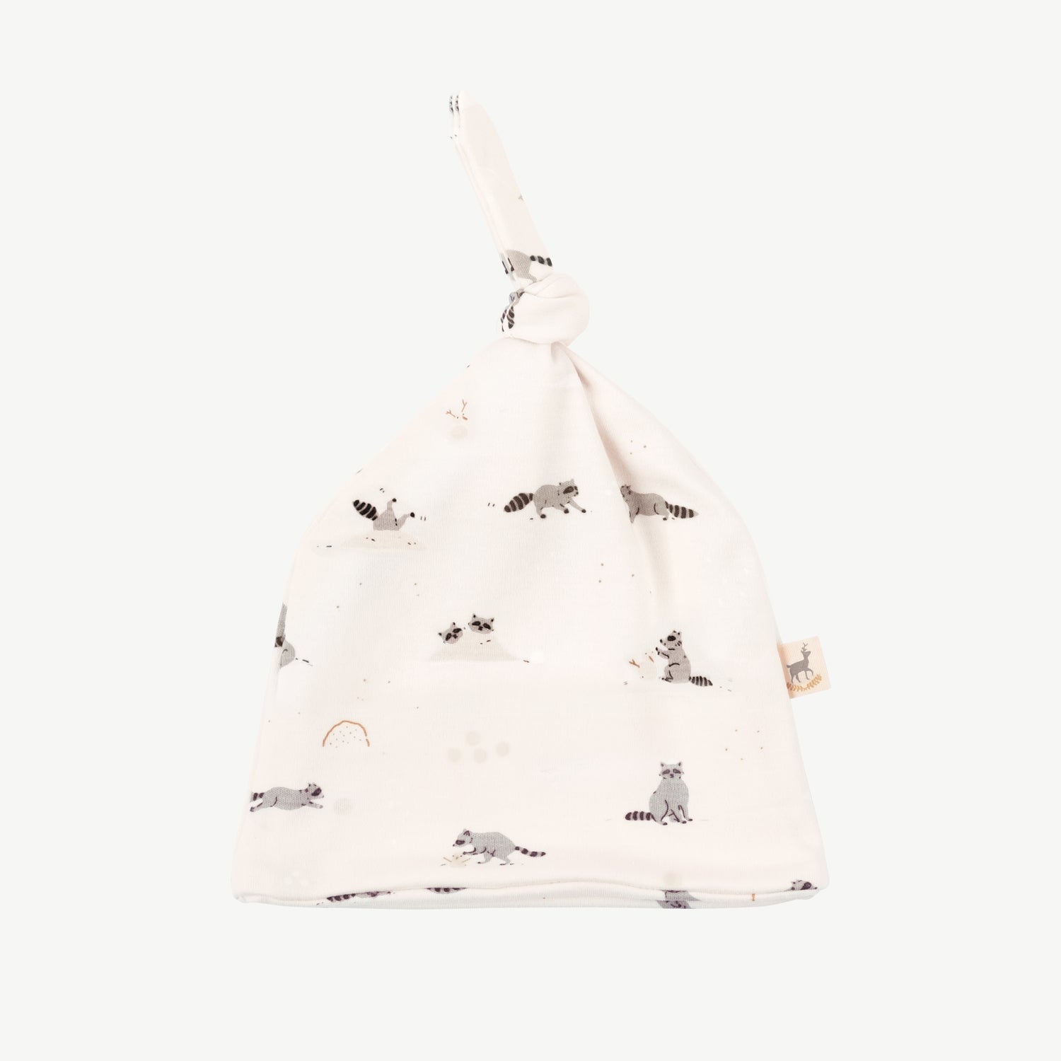 Gorro 'frolicsome raccoons ' sea salt