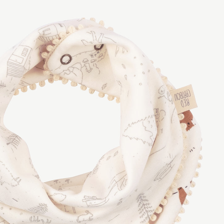 Bandana reversible 'forester bears' sea salt
