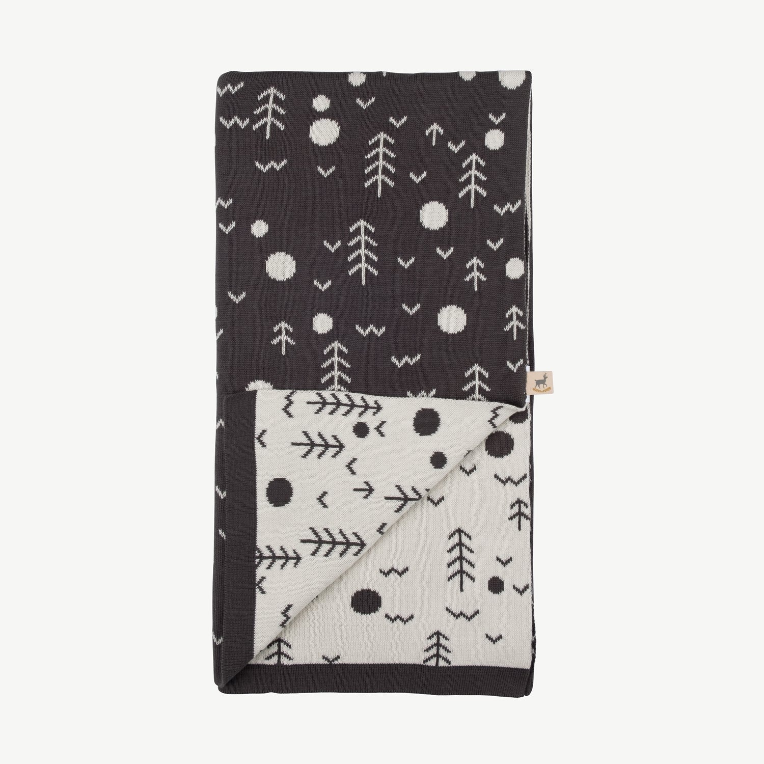 Manta tejida 'the woods' charcoal gray