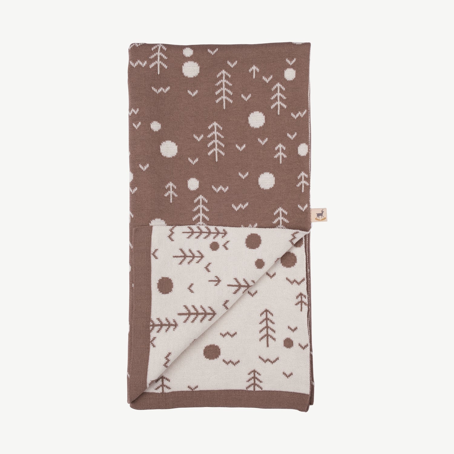 Manta tejida 'the woods' light taupe