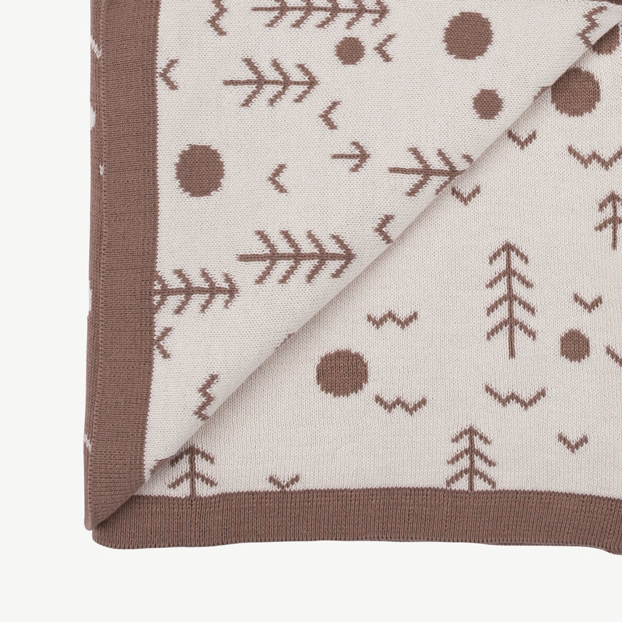 Manta tejida 'the woods' light taupe