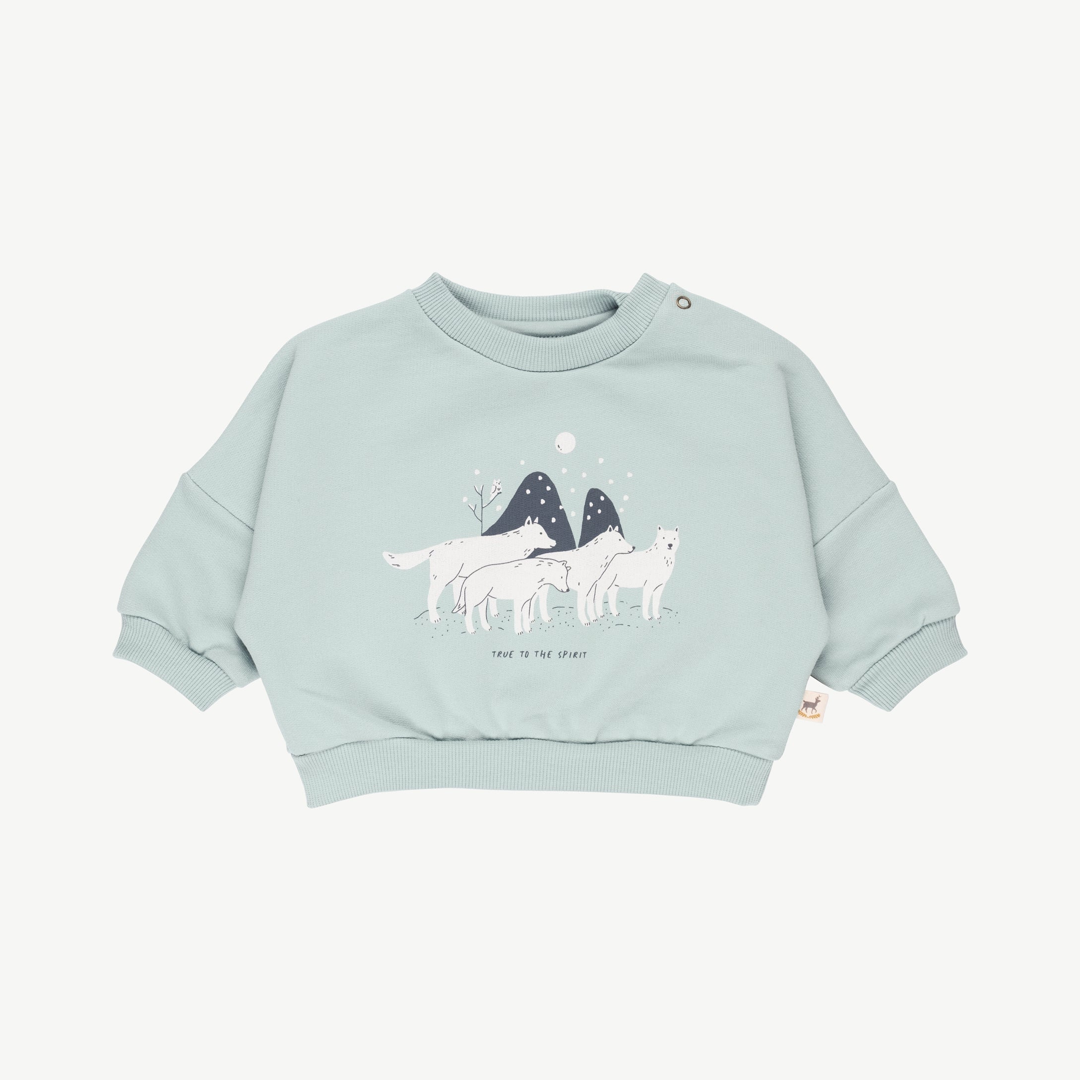 Sweatshirt 'true to the spirit' gray mist