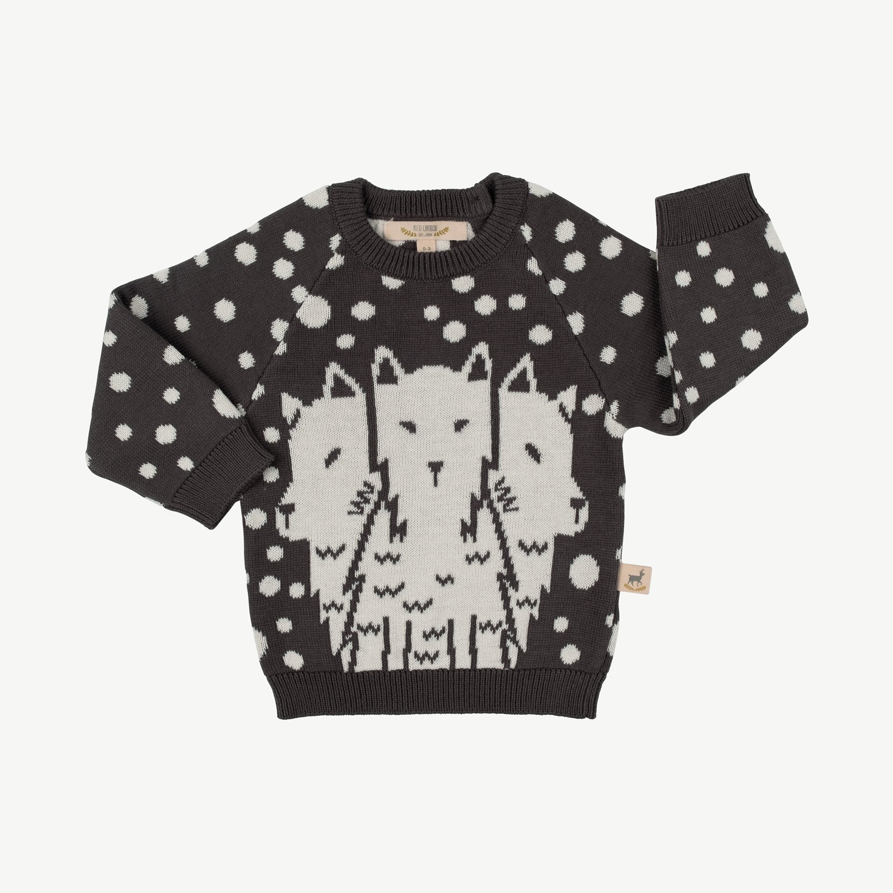 Chompa tejida 'the pack' dark shadow