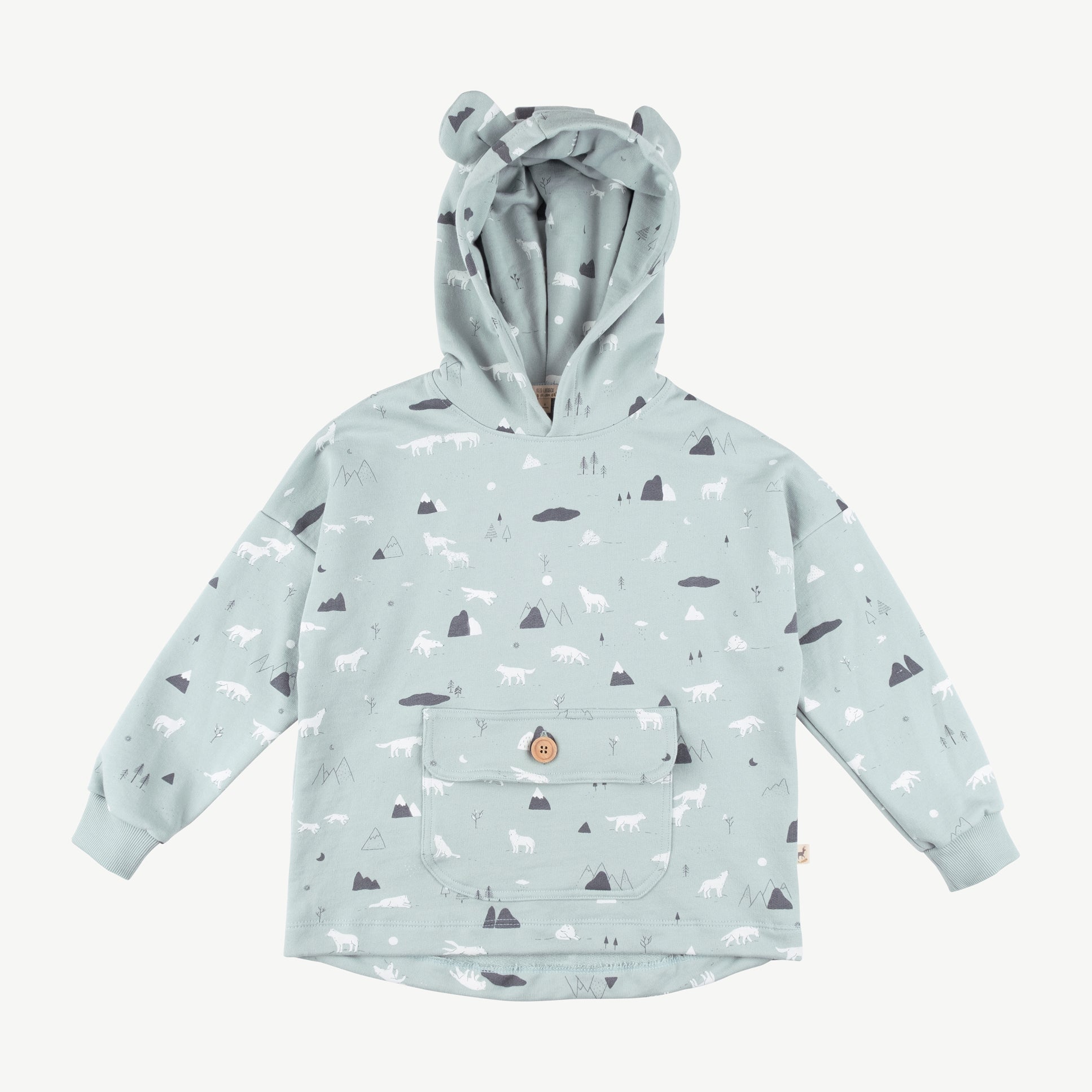 Sweatshirt con capucha 'guardian wolves' gray mist