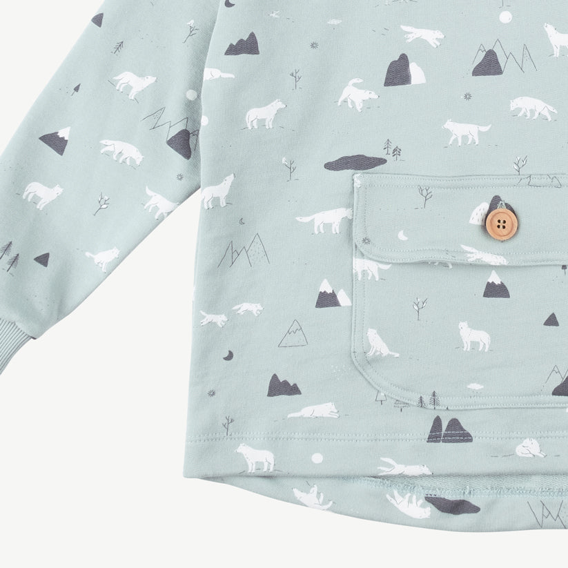 Sweatshirt con capucha 'guardian wolves' gray mist