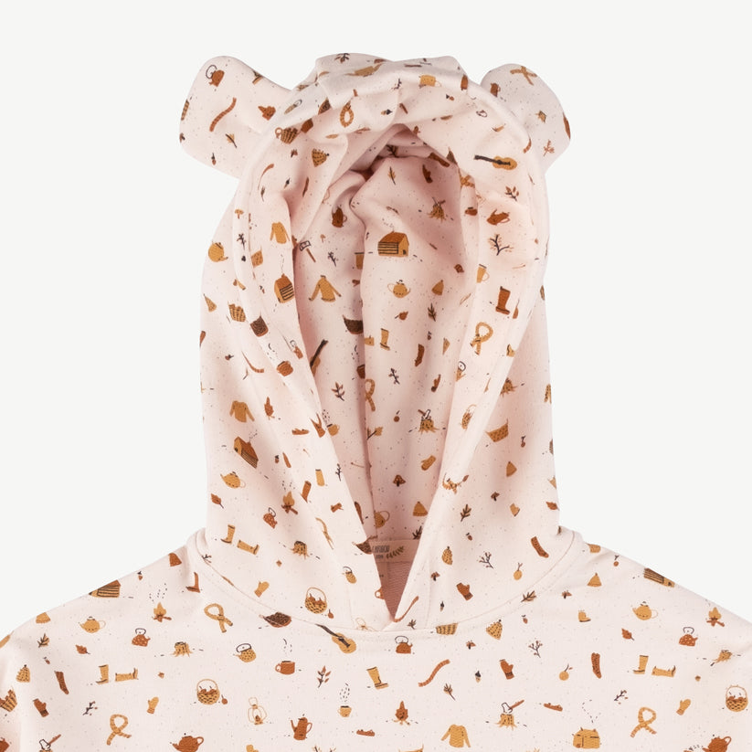 Sweatshirt con capucha 'winter essentials' pearl