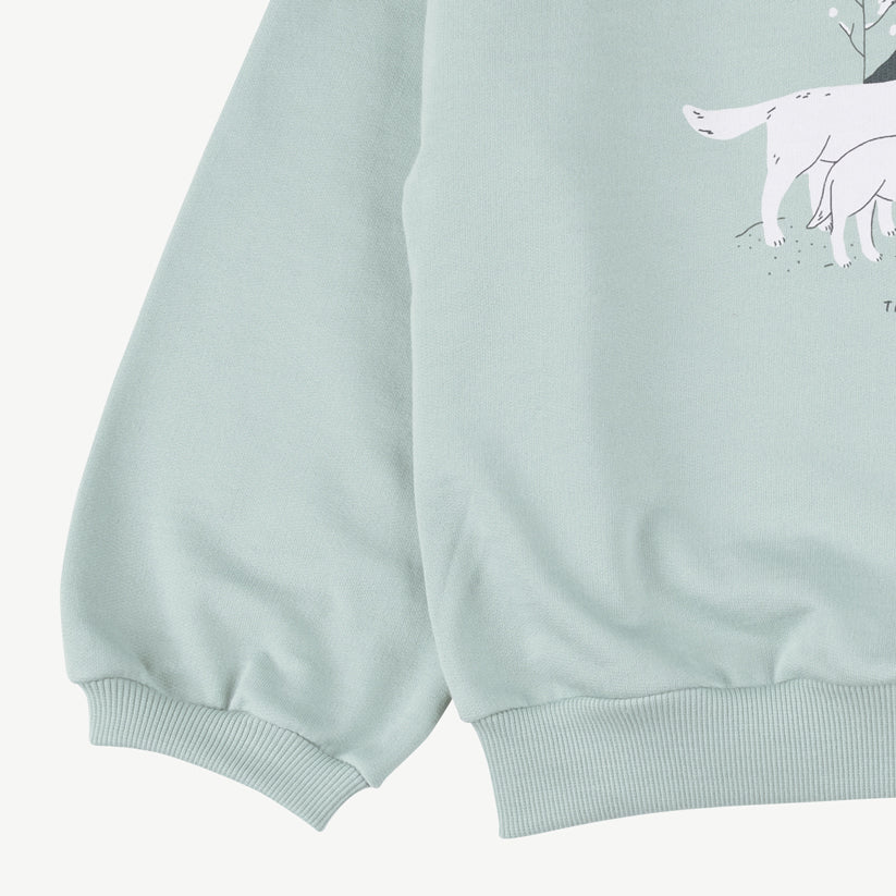 Sweatshirt 'true to the spirit' gray mist