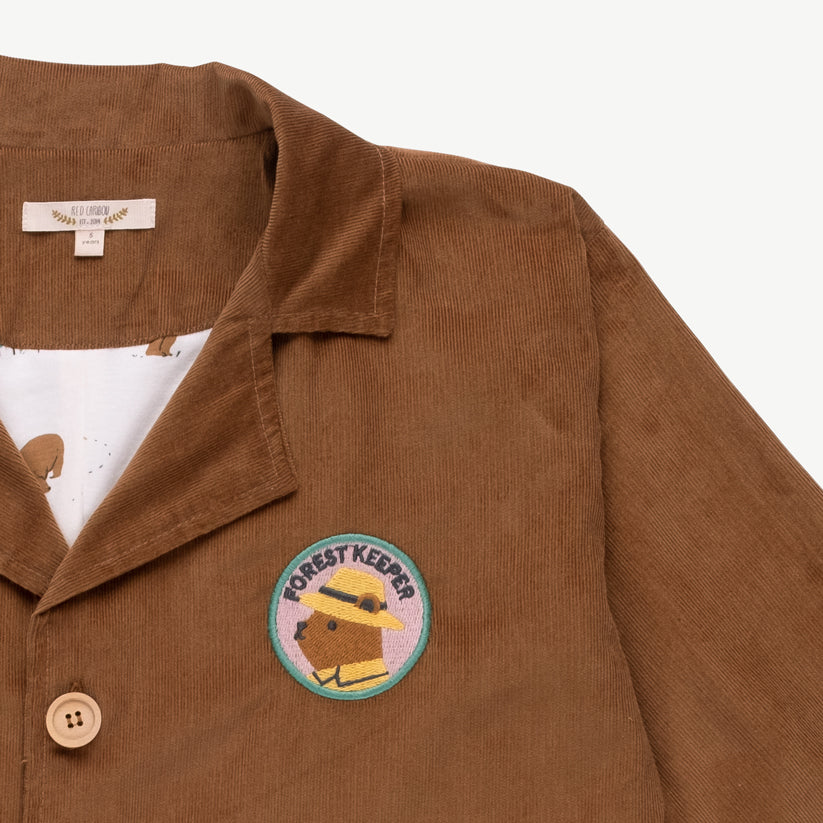 Abrigo de corduroy 'forest keeper' tobaco brown