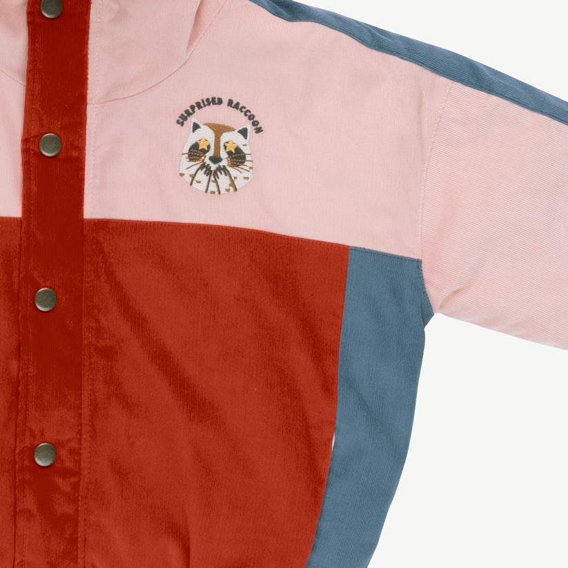 Casaca de corduroy 'amazed racoon' cameo rose