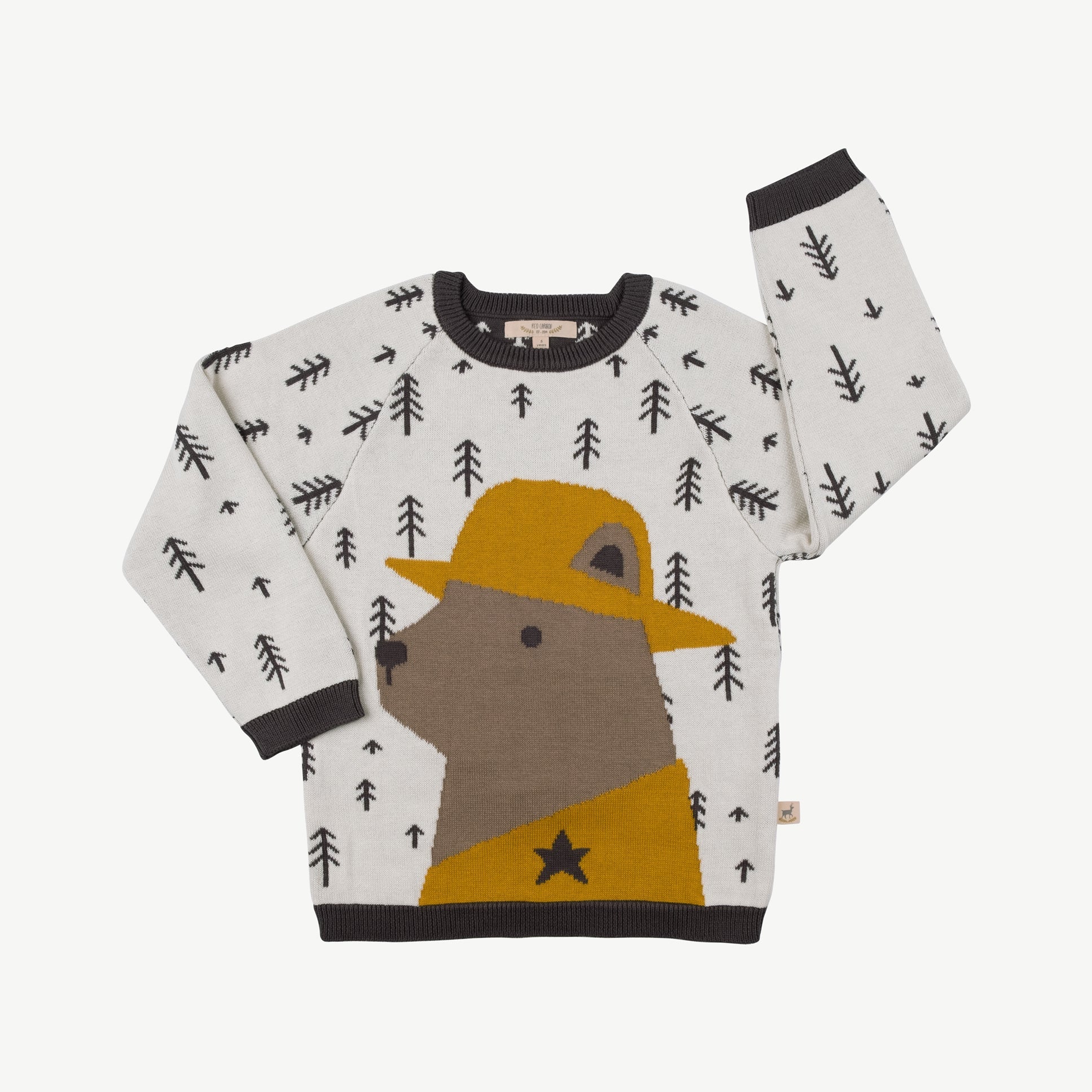 Chompa tejida 'ranger bear' ivory