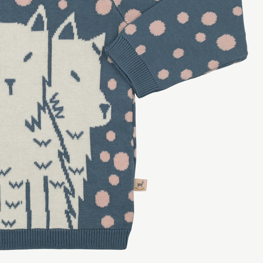 Chompa tejida 'the pack' blue mirage