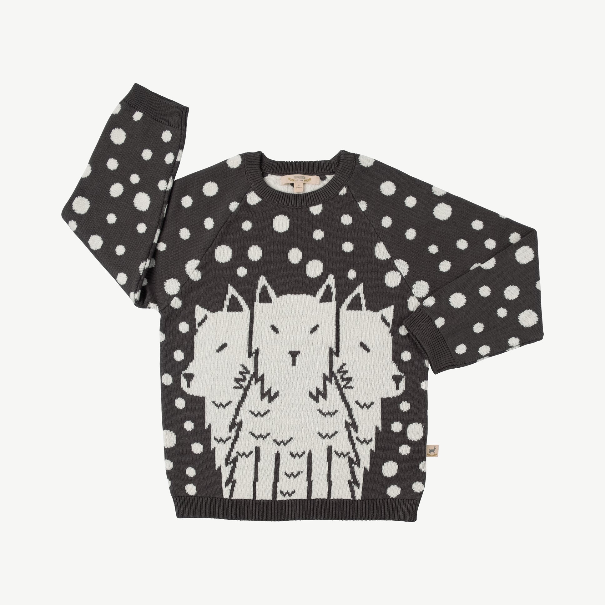 Chompa tejida 'the pack' dark shadow