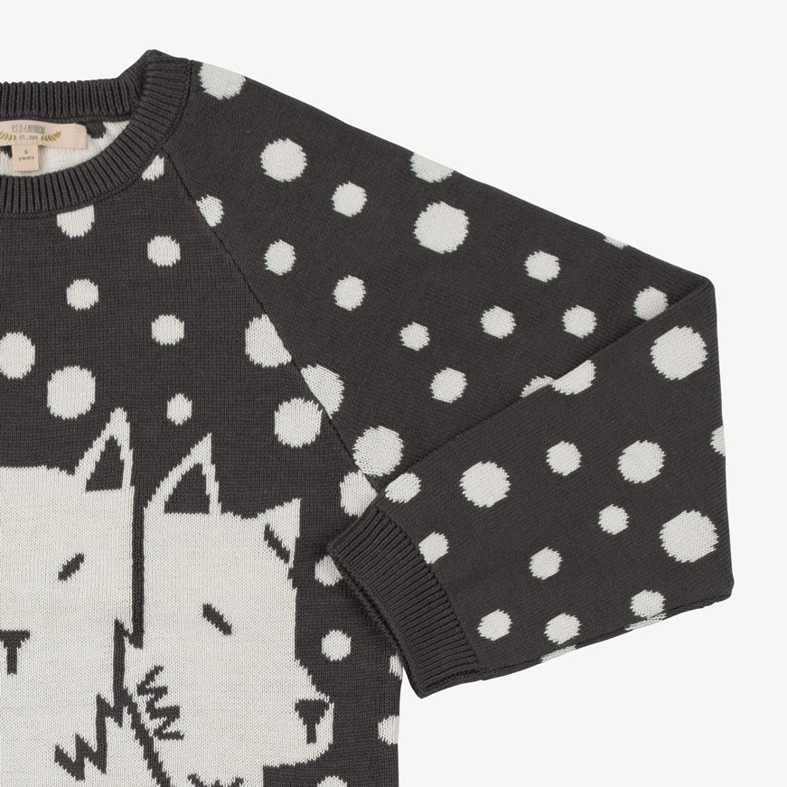 Chompa tejida 'the pack' dark shadow