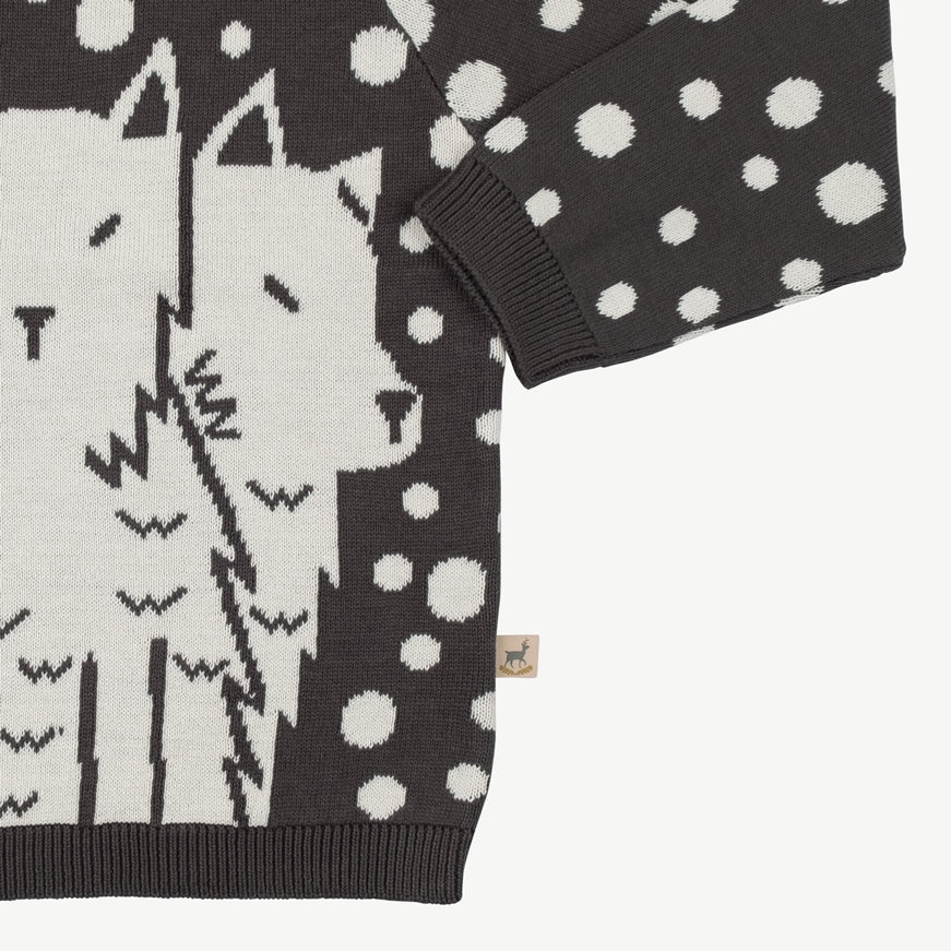 Chompa tejida 'the pack' dark shadow