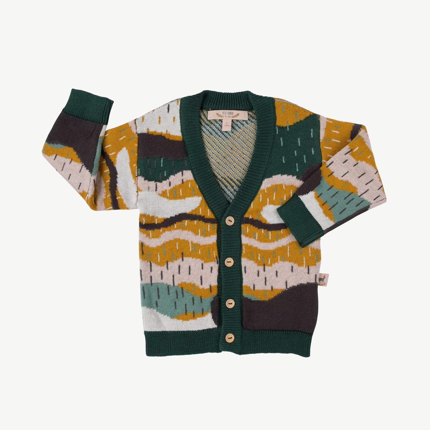 Cardigan tejido 'redwoods' forest green