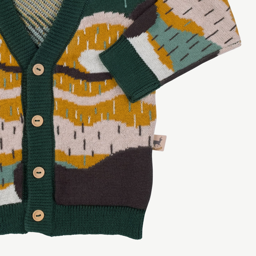 Cardigan tejido 'redwoods' forest green