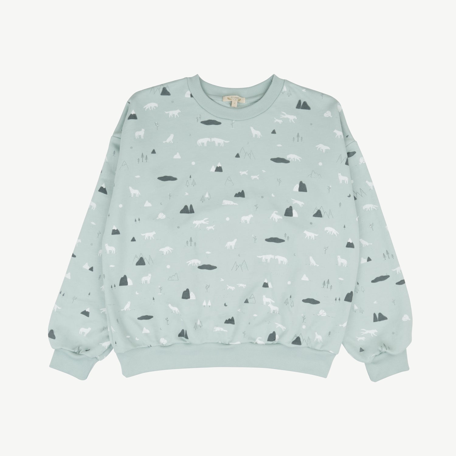 Sweatshirt 'guardian wolves' gray mist