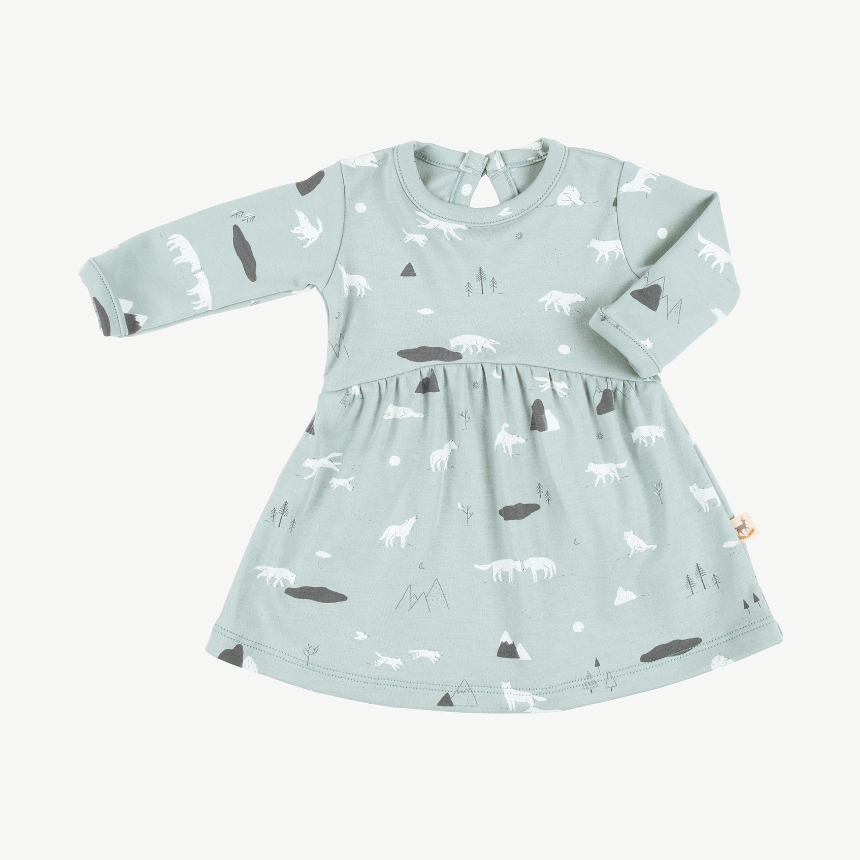 Vestido 'guardian wolves' gray mist