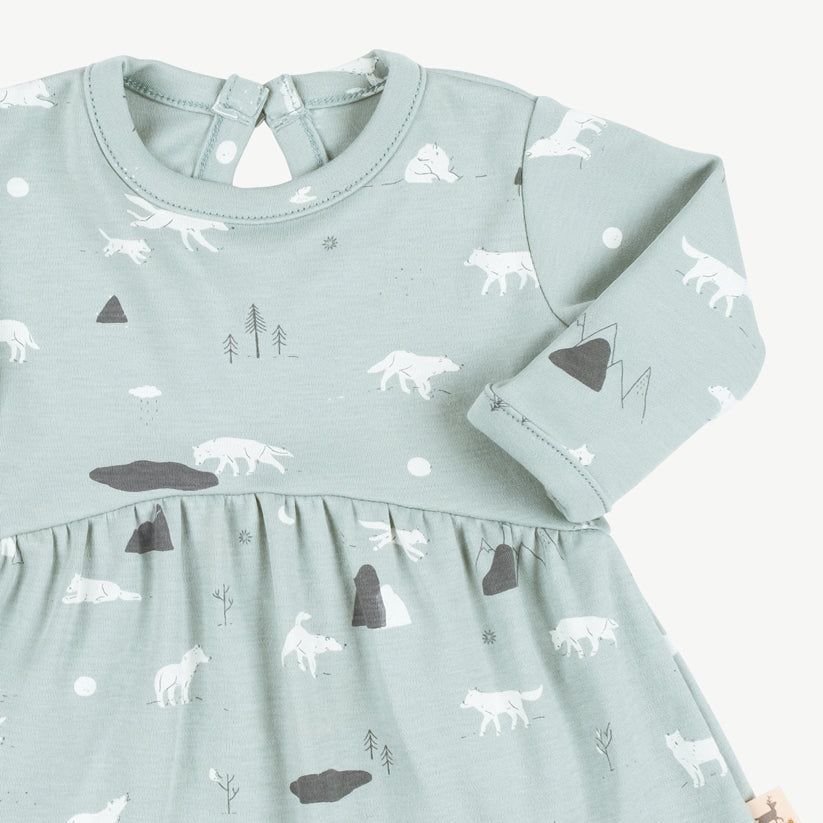 Vestido 'guardian wolves' gray mist