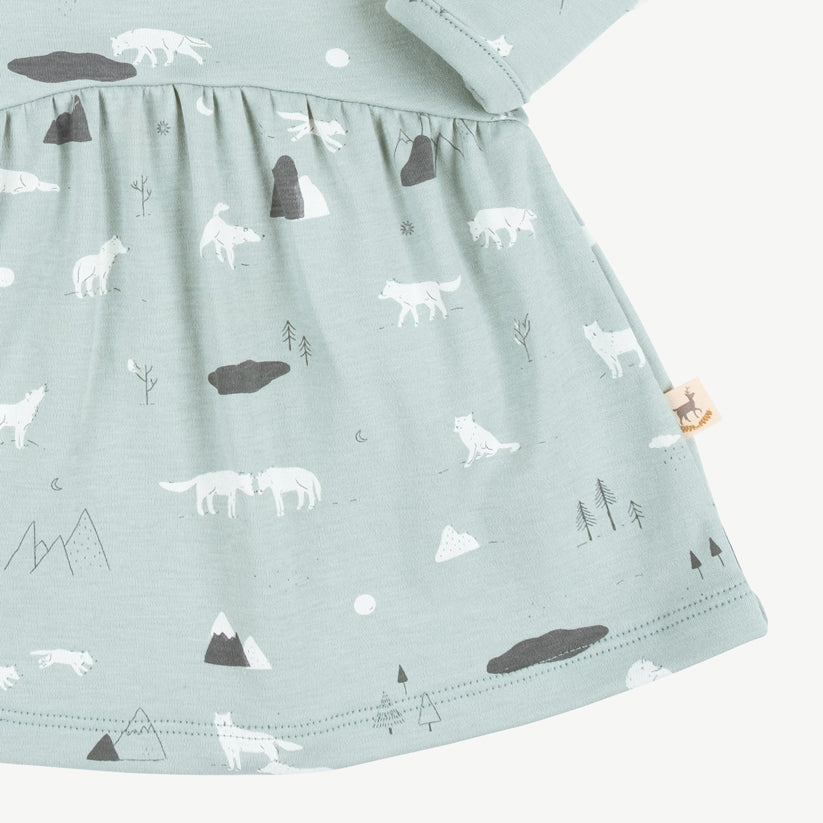 Vestido 'guardian wolves' gray mist