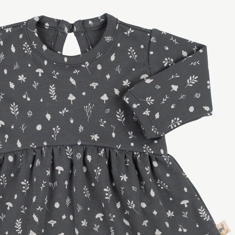Vestido 'woodland flora' dark shadow