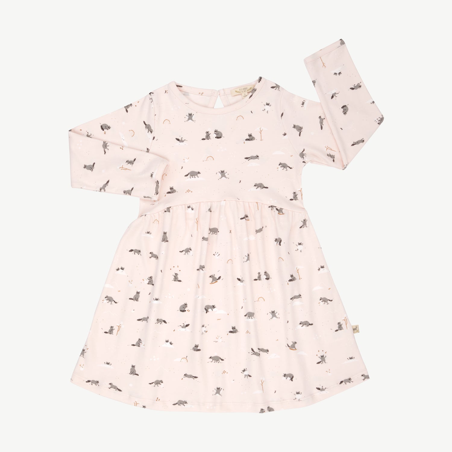 Vestido 'frolicsome raccoons' pearl