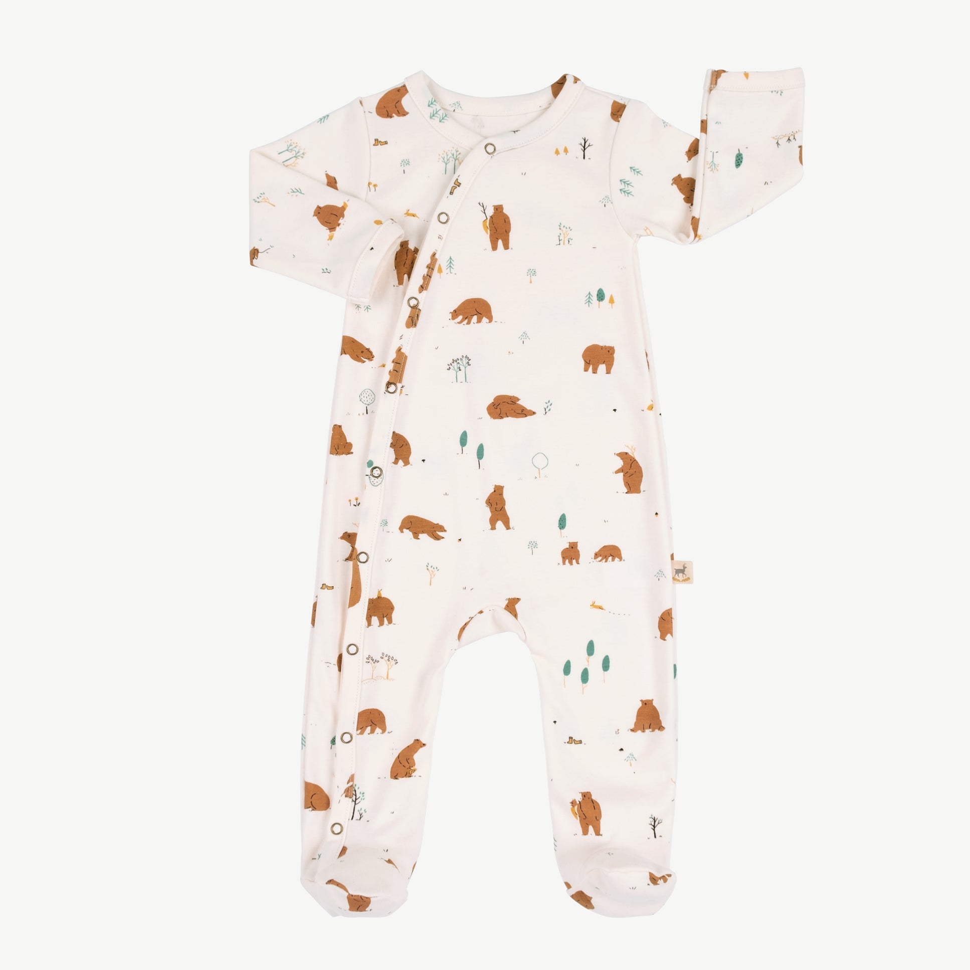 Enterizo con pies 'forester bears' sea salt