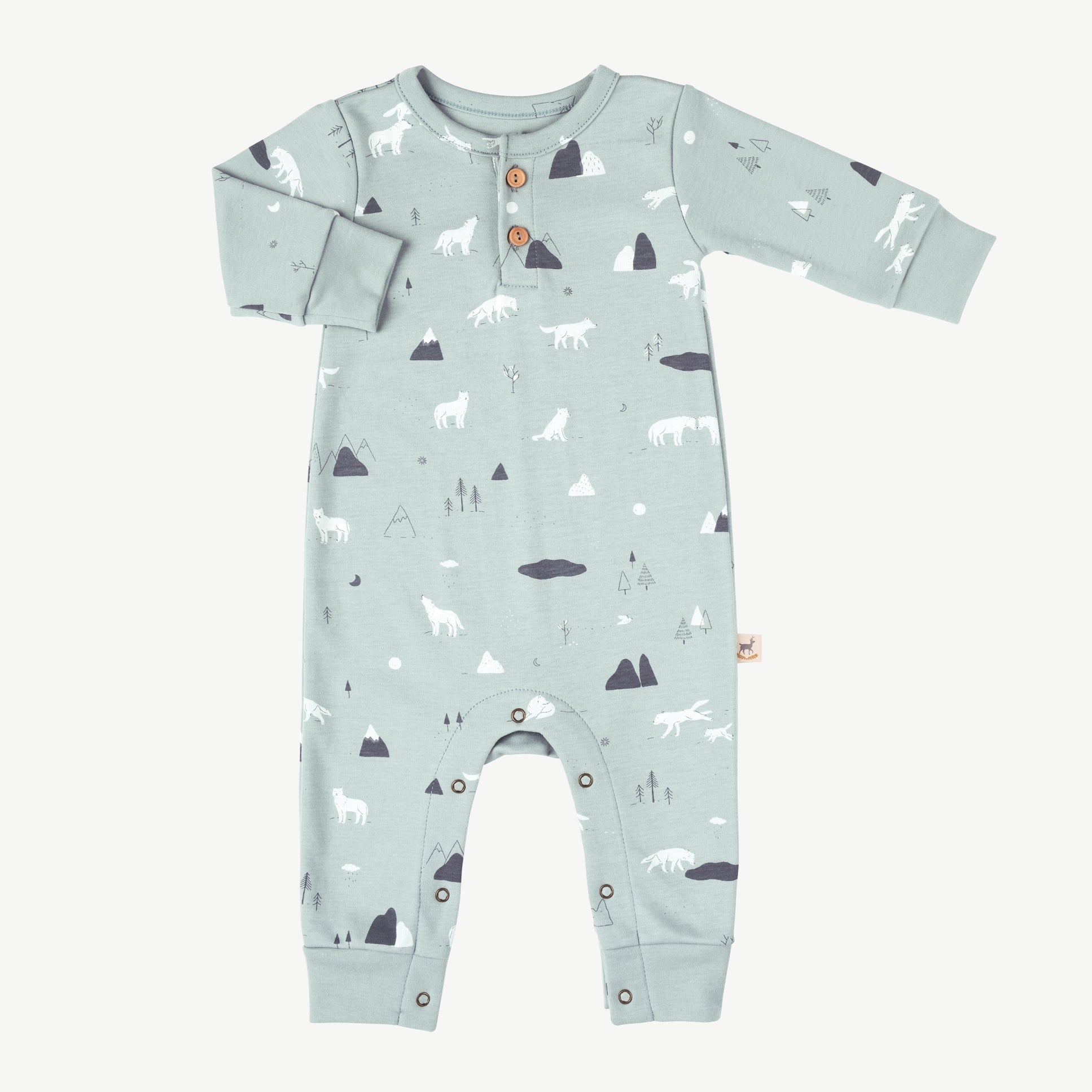 Enterizo 'guardian wolves' gray mist