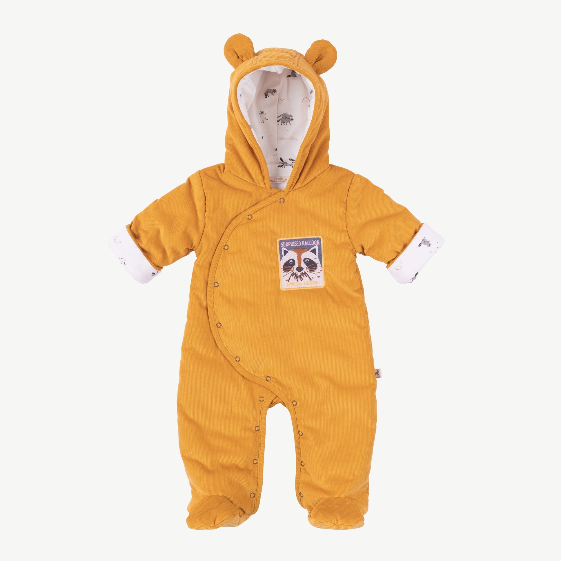 Enterizo acolchado de corduroy 'amazed racoon' arrowwood