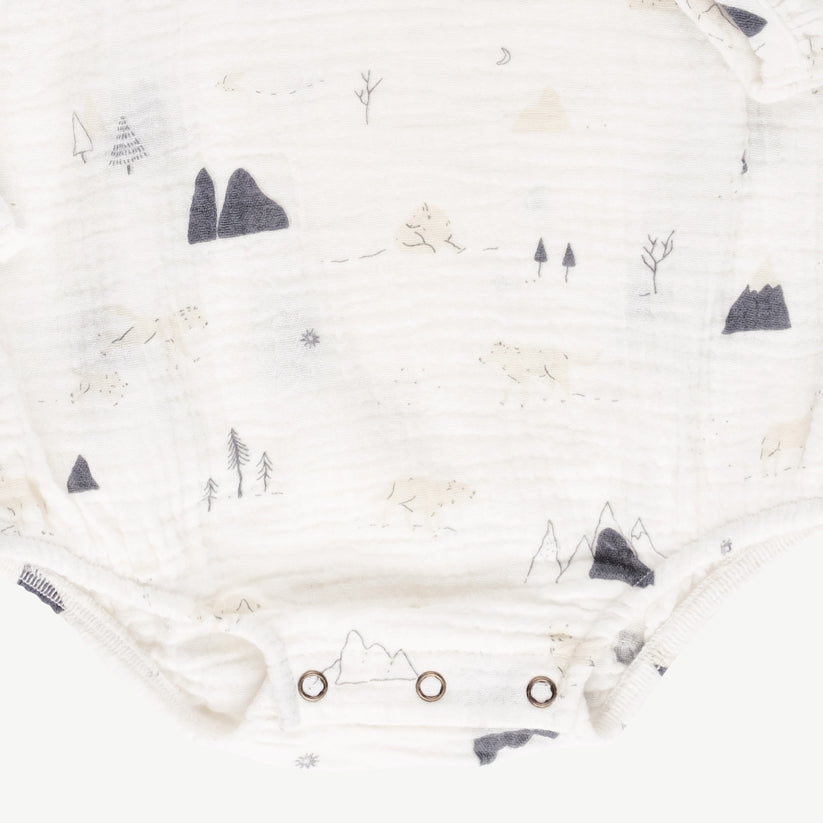 Body kimono 'guardian wolves' ivory