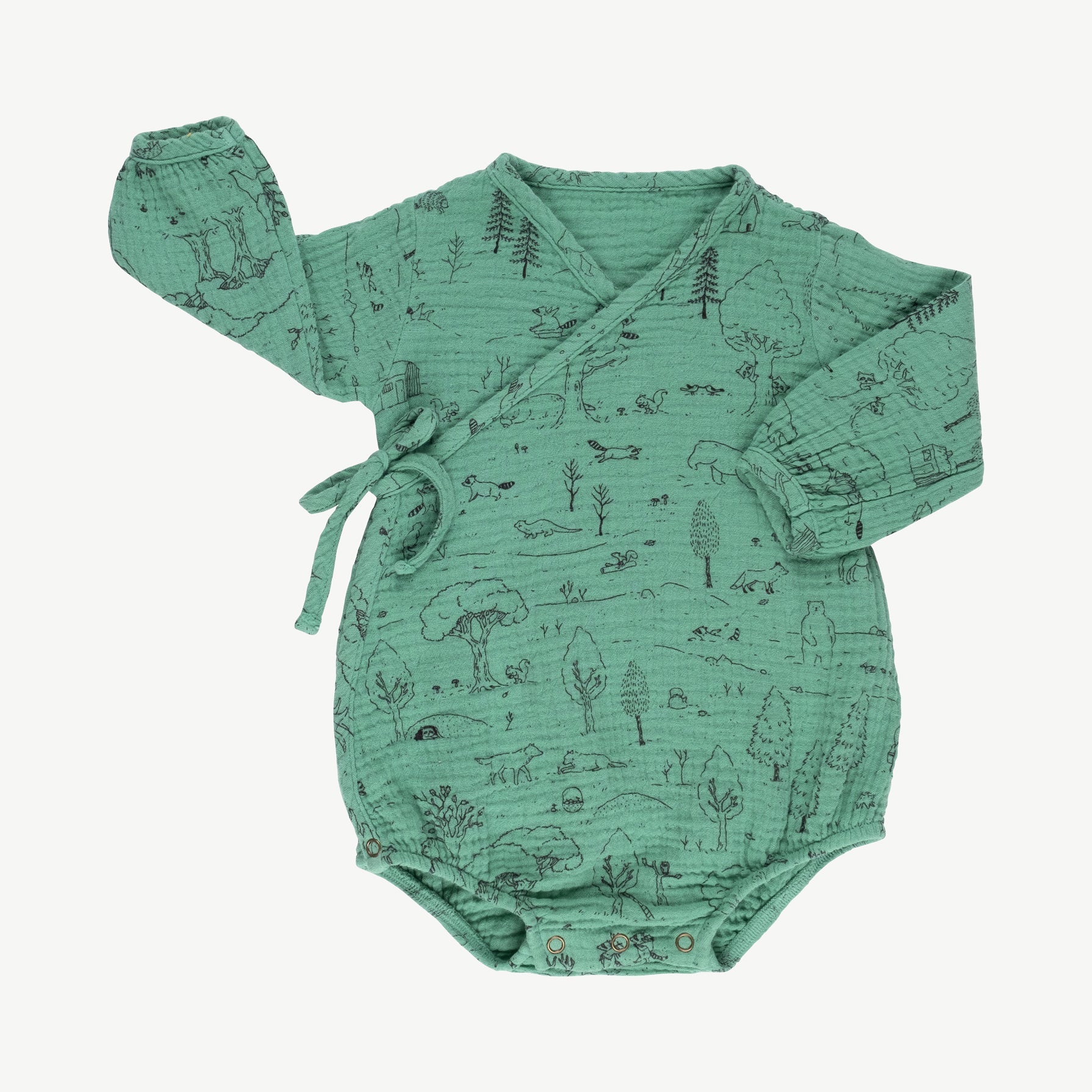 Body kimono 'the story' malachite green