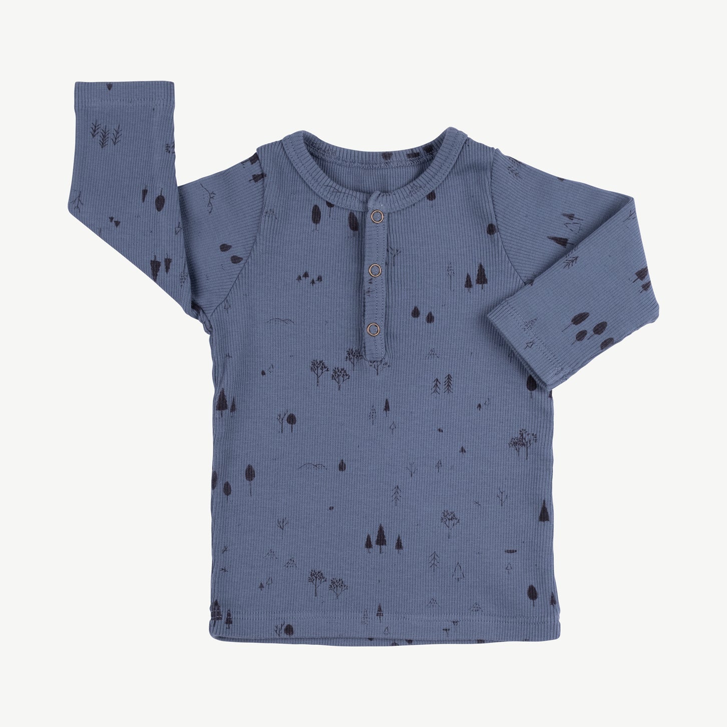 Polo henley 'the woods' blue mirage