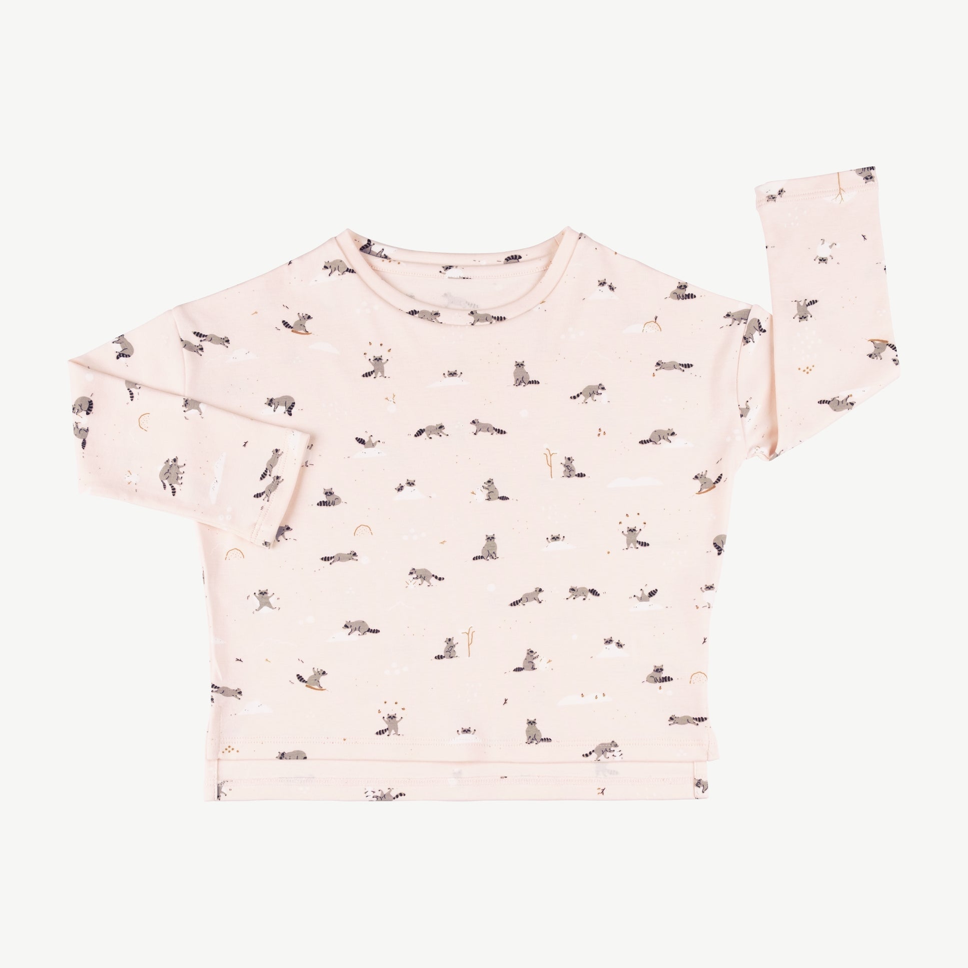 Polo oversized 'frolicsome raccoons' pearl