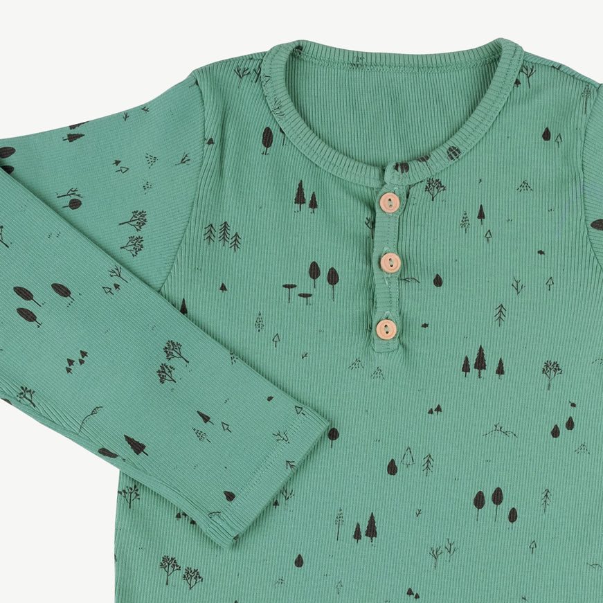 Polo henley 'the woods' malachite green