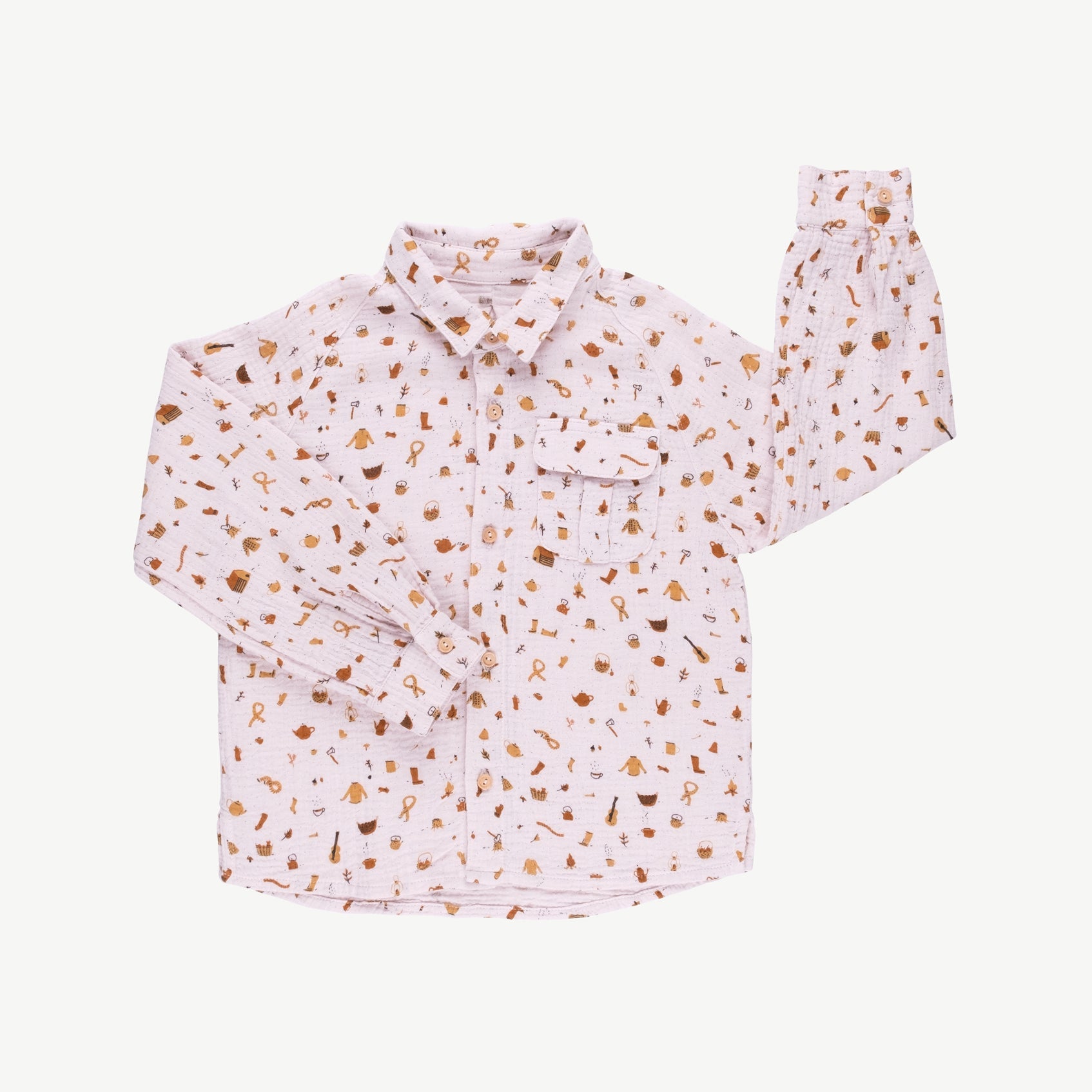 Camisa oversized 'winter essentials' orchid ice