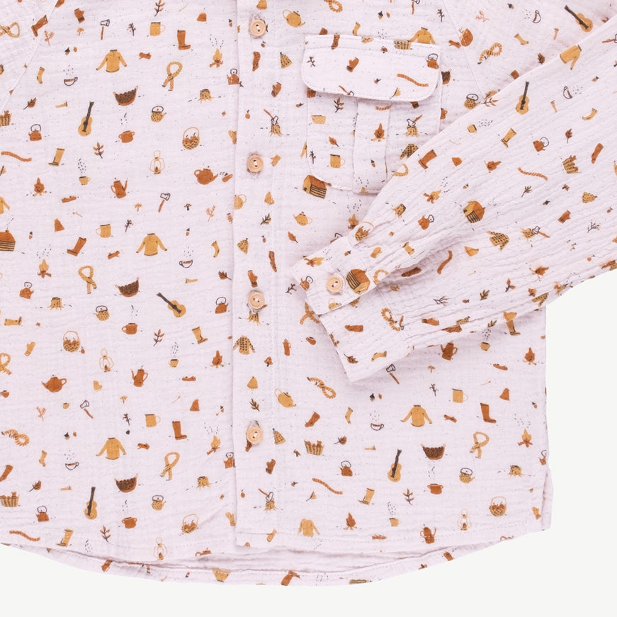 Camisa oversized 'winter essentials' orchid ice