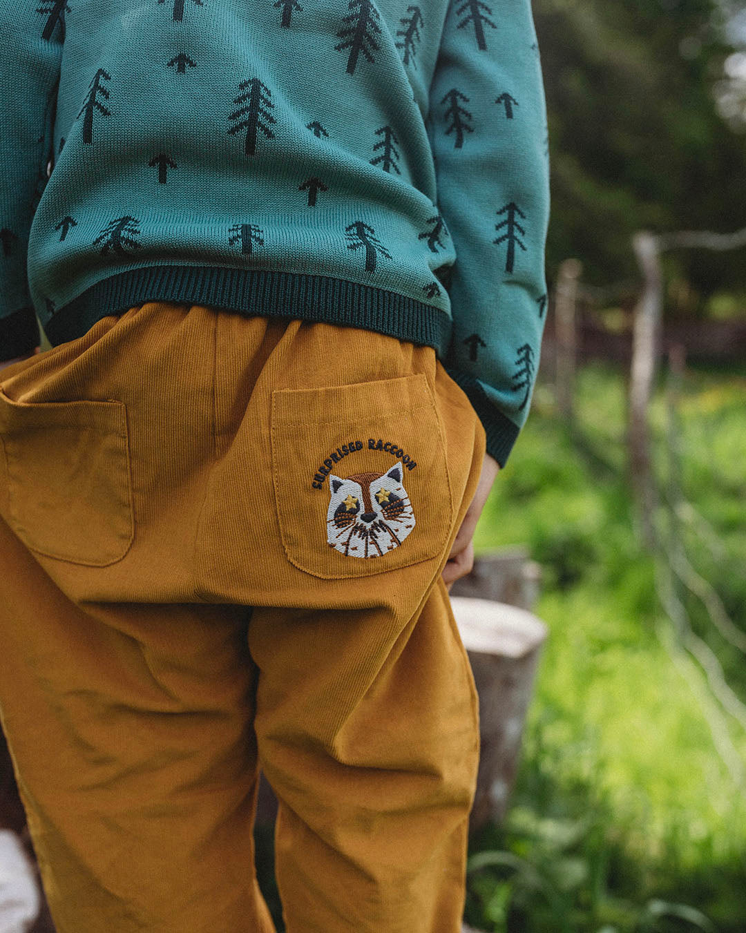 Pantalón corduroy 'amazed racoon' arrowwood