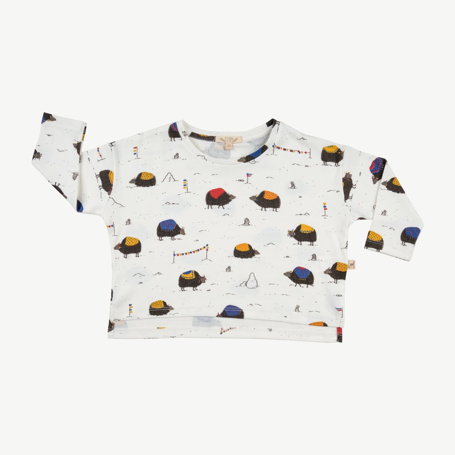 Polo Oversized 'yak's journey' ecowhite