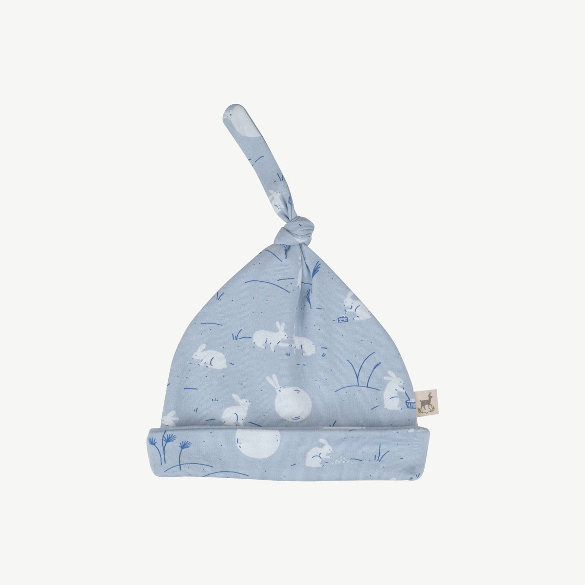 Gorrito de Bebé ‘Moonlit Usagi’ (Conejos) Celestial Blue