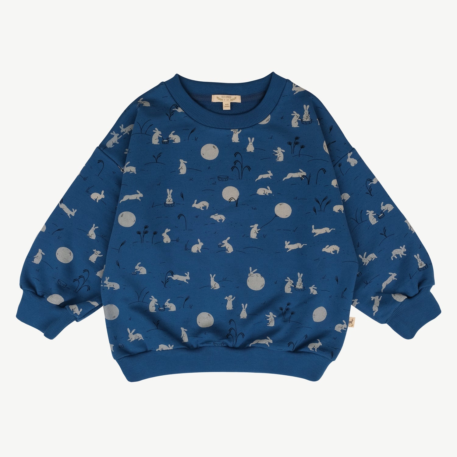 Polera ‘Moonlit Usagi’ (Conejos) Dark Blue