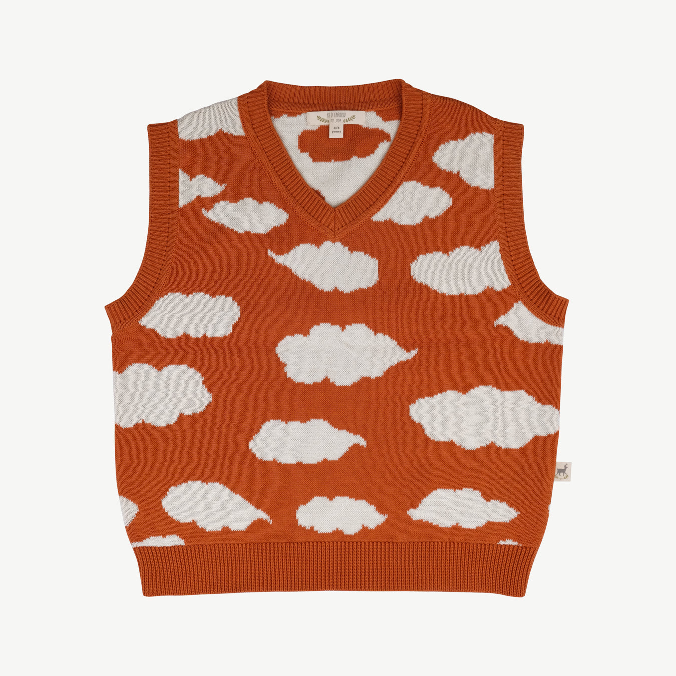 Chaleco Tejido 'Nubes' Rust